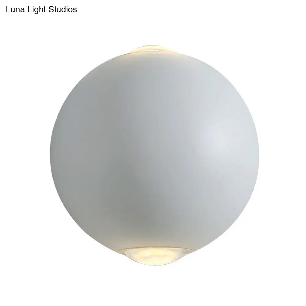 DecorBites™ Modern 2-LED Up/Down Wall Light Fixture - Aluminum White Sconce Light for Outdoor Use in Warm/White