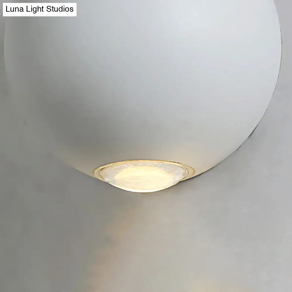 DecorBites™ Modern 2-LED Up/Down Wall Light Fixture - Aluminum White Sconce Light for Outdoor Use in Warm/White