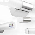 DecorBites™ Modern Acrylic Cylinder Vanity Wall Light - 16"/18" Silver LED Wall Mount - Warm/White Light