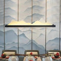 DecorBites™ Modern Acrylic LED Island Light Fixture - Black, Suspended - 31.5"/39" Wide