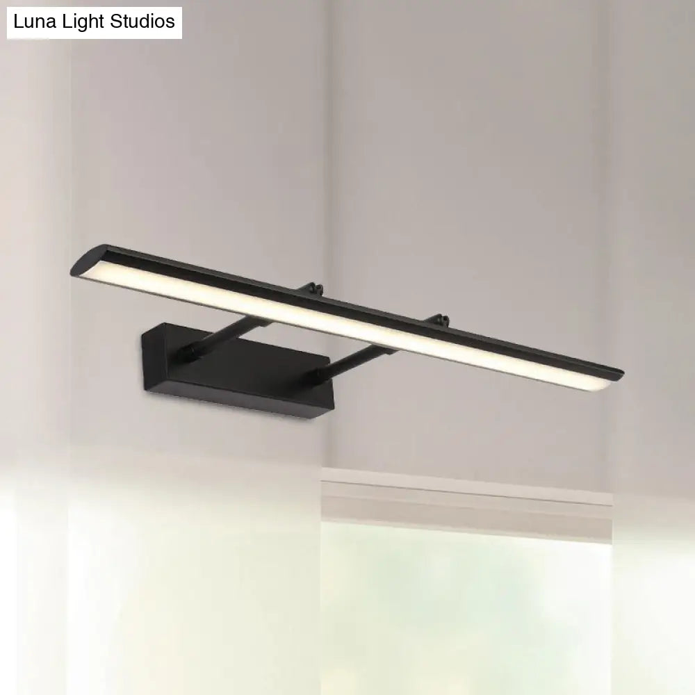 DecorBites™ Modern Acrylic LED Vanity Lighting Fixture in Black/Chrome, 15"/19" Wide