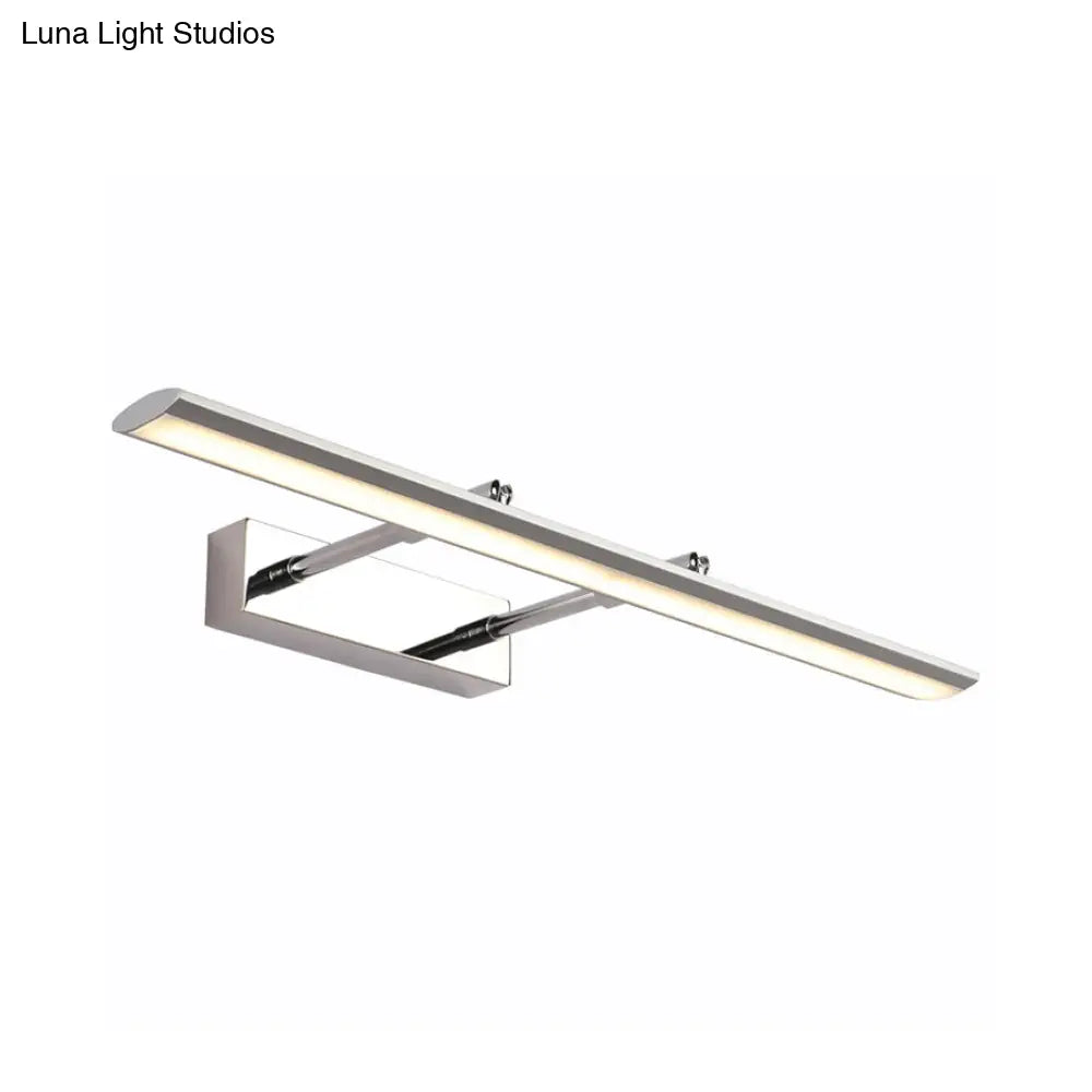 DecorBites™ Modern Acrylic LED Vanity Lighting Fixture in Black/Chrome, 15"/19" Wide