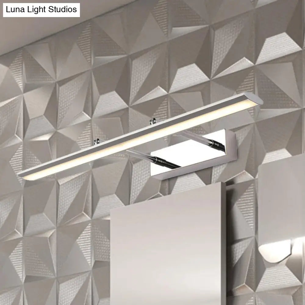 DecorBites™ Modern Acrylic LED Vanity Lighting Fixture in Black/Chrome, 15"/19" Wide
