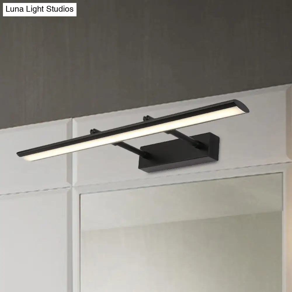 DecorBites™ Modern Acrylic LED Vanity Lighting Fixture in Black/Chrome, 15"/19" Wide