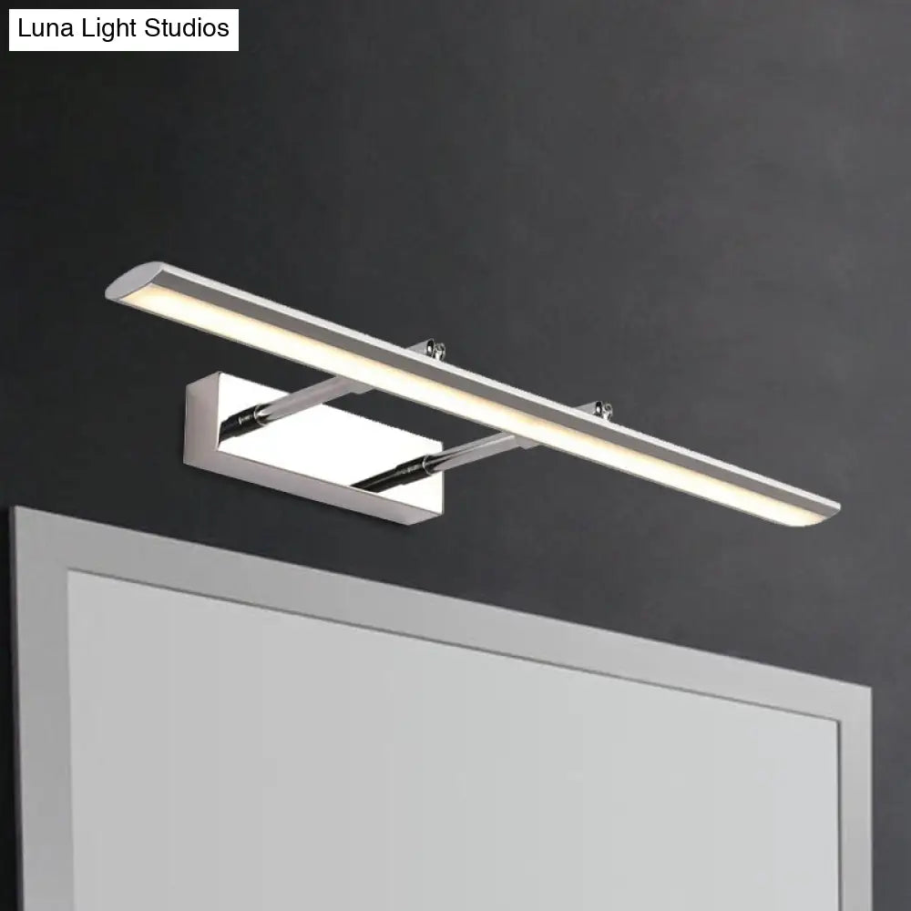 DecorBites™ Modern Acrylic LED Vanity Lighting Fixture in Black/Chrome, 15"/19" Wide