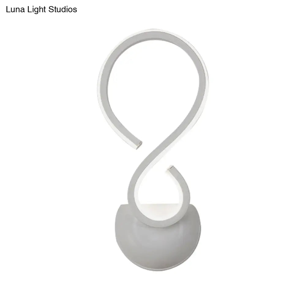 DecorBites™ Modern Acrylic LED Wall Sconce - Twist Design, White Finish, Ideal for Living Room Lighting