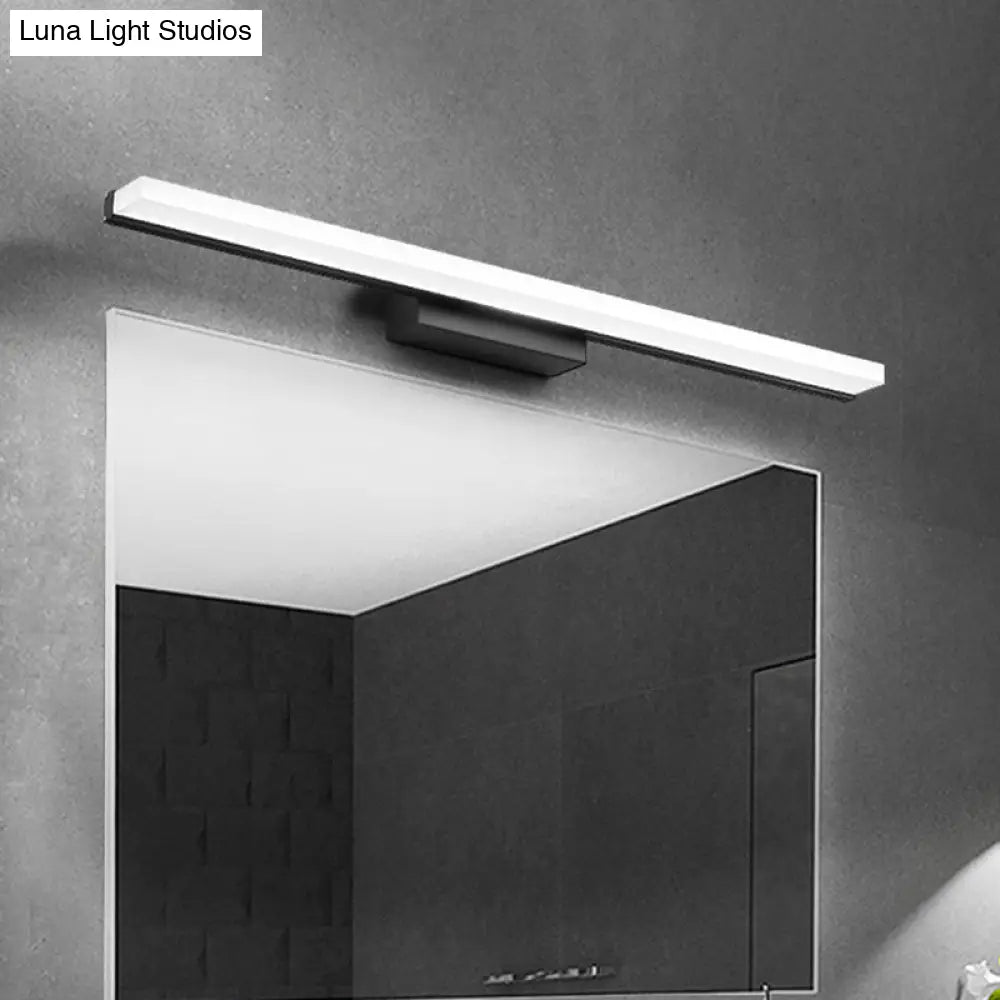 DecorBites™ Modern Acrylic Linear Vanity Wall Sconce - LED Lighting Fixture in Black with Warm/White Light