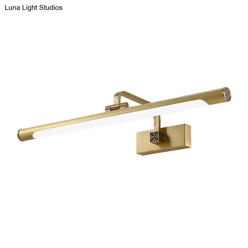 DecorBites™ Modern Adjustable LED Wall Lamp with Metal Mirror Cabinet and Linear Acrylic Shade