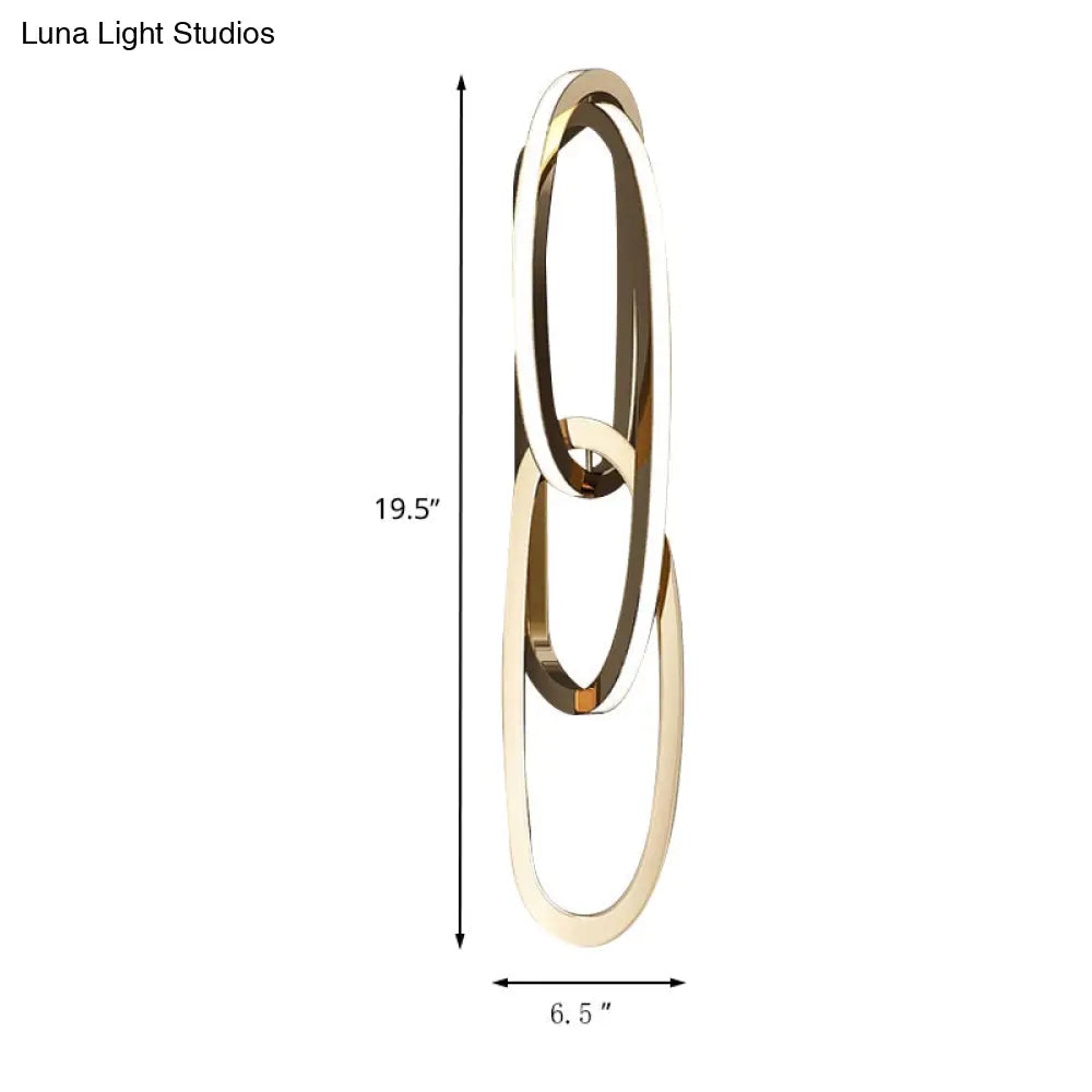 DecorBites™ Modern Aluminium Gold LED Wall Sconce for Living Room