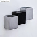 DecorBites™ Modern Aluminum LED Wall Sconce in Gray for Porch - Cubic Design, Warm/White Lighting