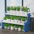 DecorBites™ Modern Bamboo 2-Tier Plant Display Stand