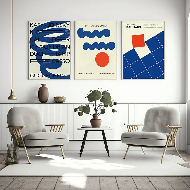 DecorBites™ Modern Bauhaus Exhibition Posters for Home Decor