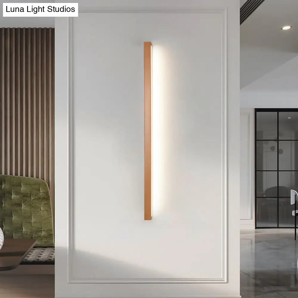 DecorBites™ Modern Beige Wooden LED Wall Sconce for Contemporary Living Room Lighting