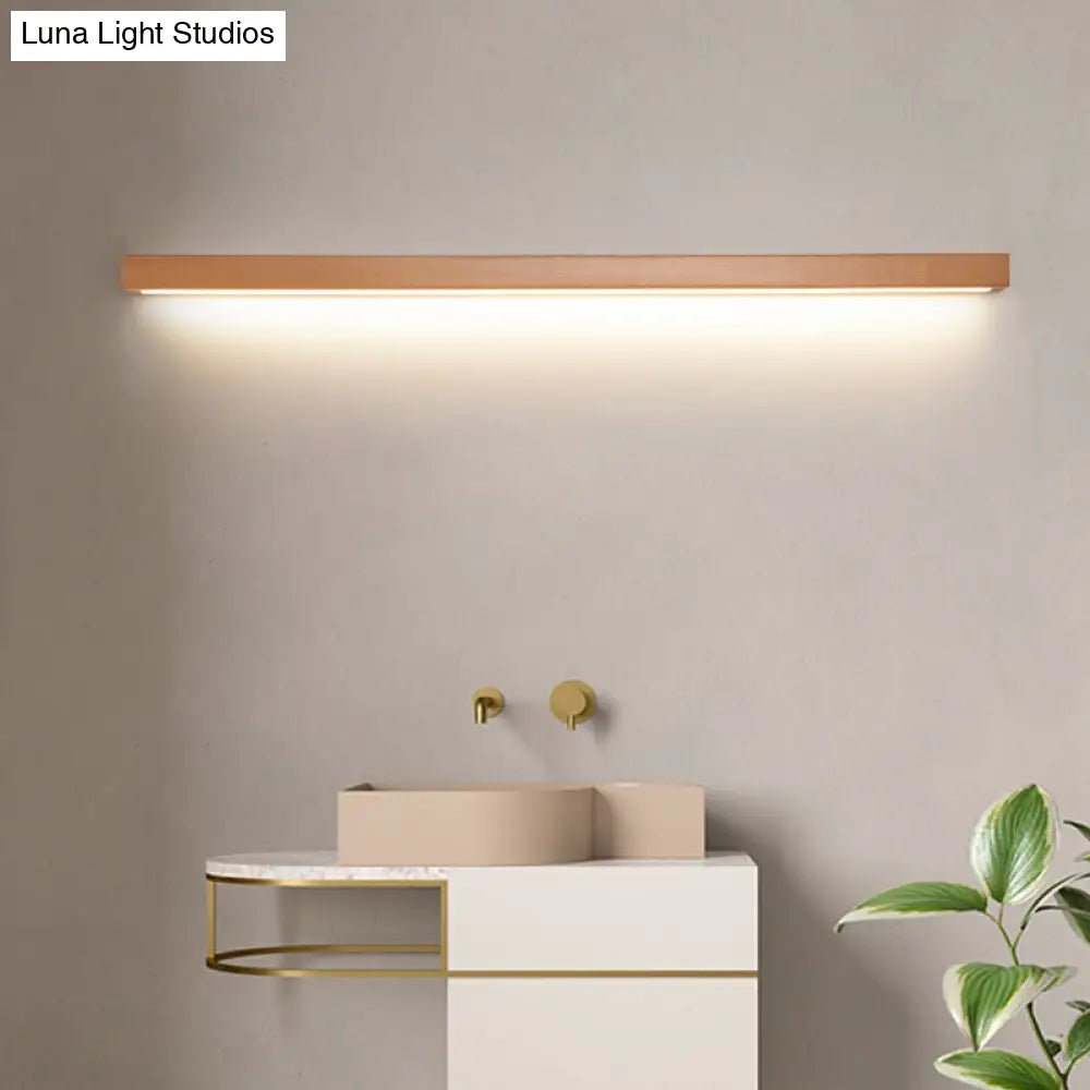 DecorBites™ Modern Beige Wooden LED Wall Sconce for Contemporary Living Room Lighting