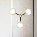 DecorBites™ Modern Black and Gold Wall Sconce with Clear Glass Shade - 3-Head Bedroom Lighting