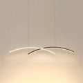 DecorBites™ Modern Black and White Arc Ceiling LED Island Light for Living Room