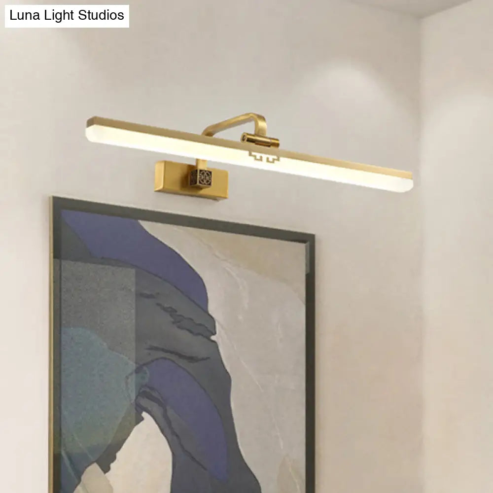 DecorBites™ Modern Black/Brass Metal Wall Sconce LED Vanity Light for Dressing Table