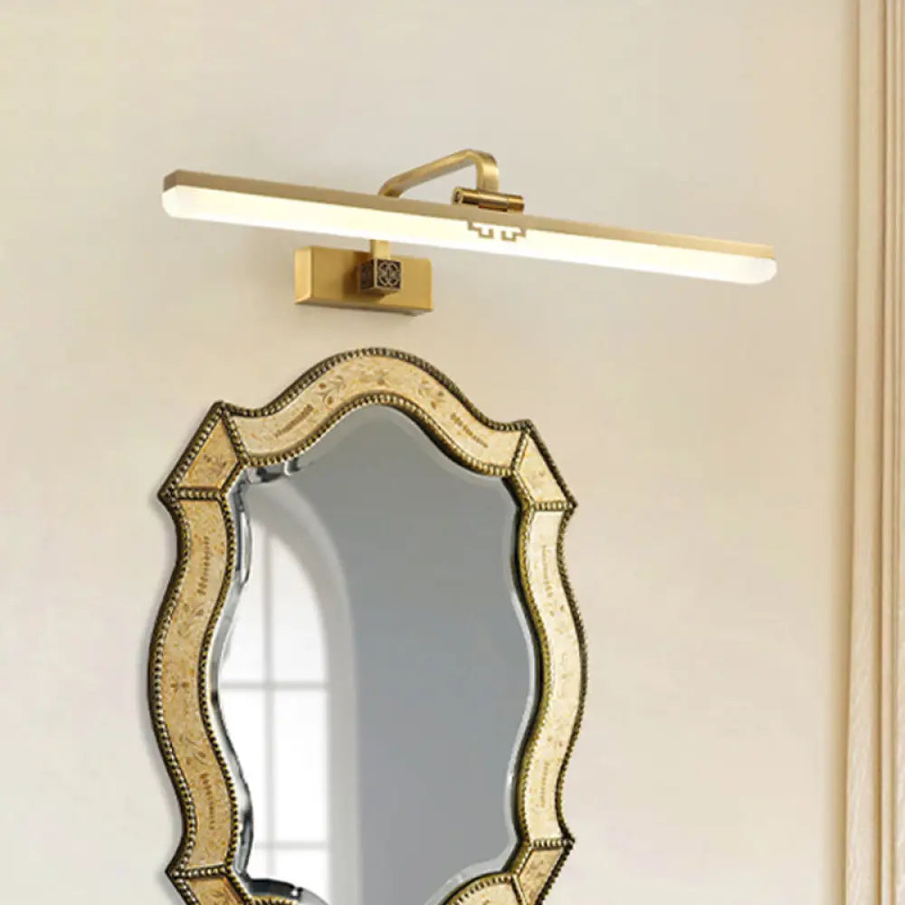 DecorBites™ Modern Black/Brass Metal Wall Sconce LED Vanity Light for Dressing Table
