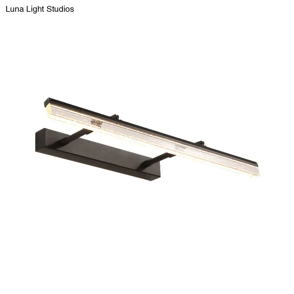 DecorBites™ Modern Black Dual Arm LED Wall Mount Vanity Lamp in Warm/White Light