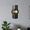 DecorBites™ Modern Black Geometric LED Sconce for Bedroom Wall Mounting with Iron Shade