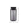 DecorBites™ Modern Black LED Outdoor Wall Sconce with Rippled Glass in Rectangle Design