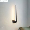 DecorBites™ Modern Black Linear LED Wall Sconce with Acrylic Lighting for Living Room