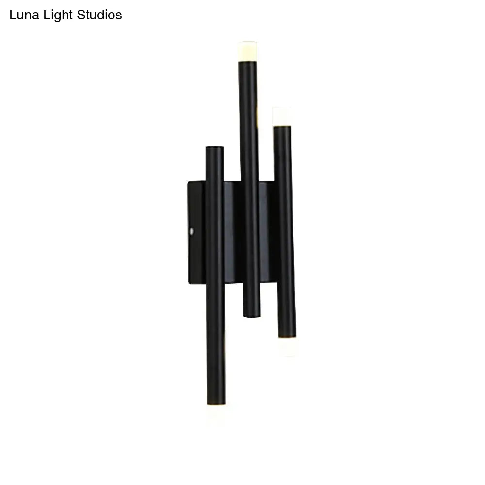DecorBites™ Modern Black Metal Wall Lamp - 2/4 Lights, Simple Linear Design for Hallway