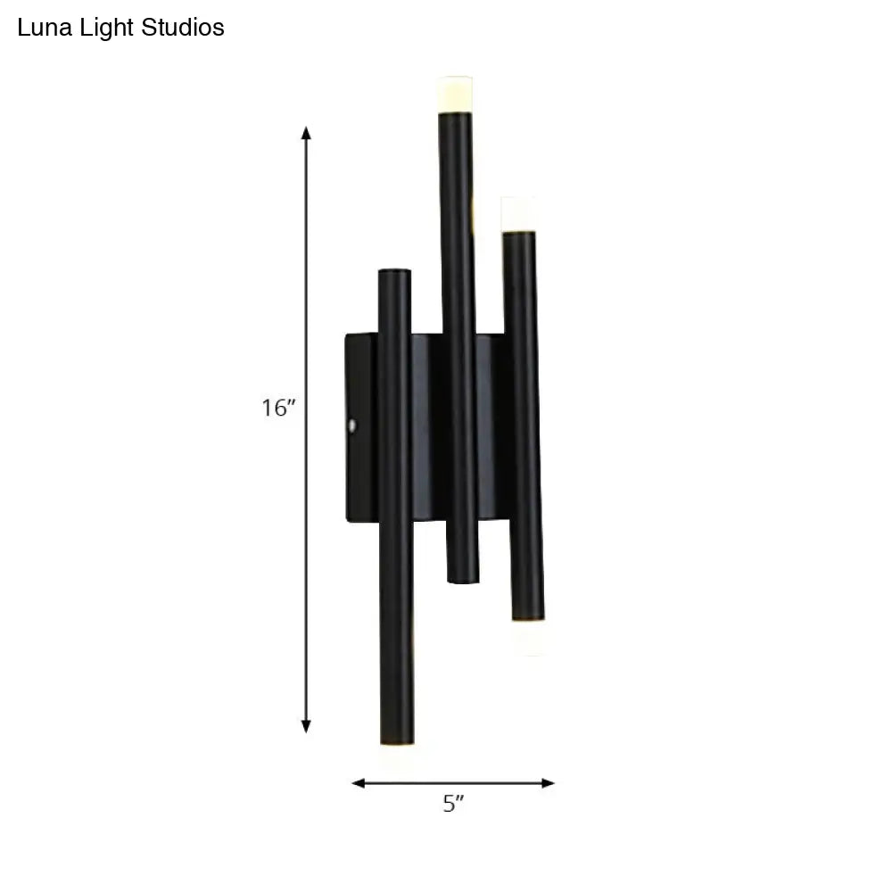 DecorBites™ Modern Black Metal Wall Lamp - 2/4 Lights, Simple Linear Design for Hallway