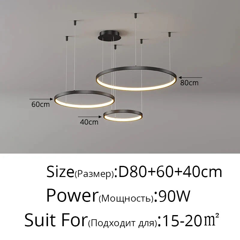 DecorBites™ Modern Black Pendant Light for Living Room - Dimmable