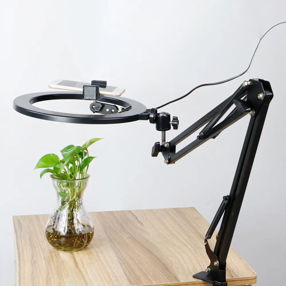 DecorBites™ Modern Black Swing Arm LED Mirror Light with USB Charging - Portable, Sleek Design