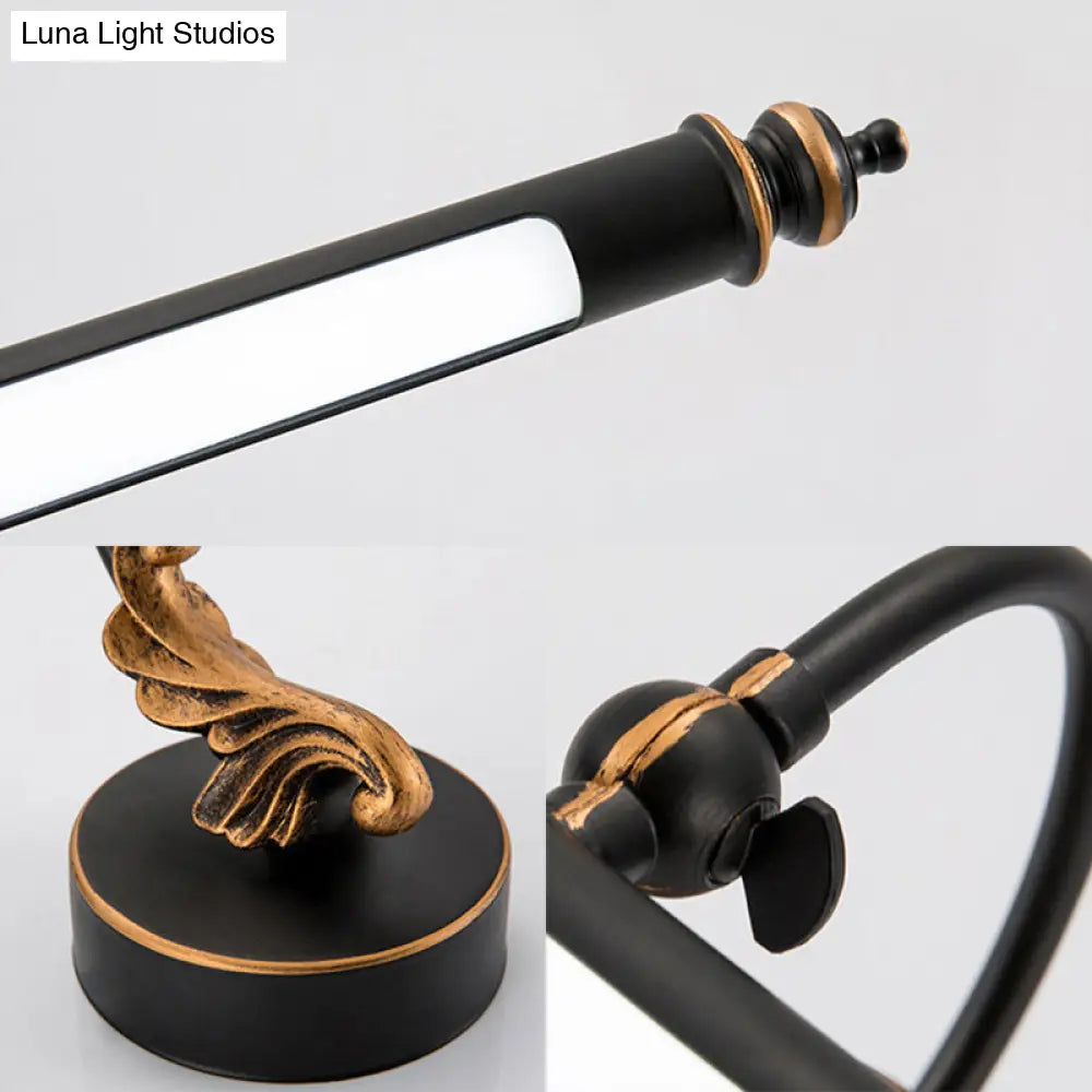 DecorBites™ Modern Black Tubular Vanity Lighting - 19"/25" W LED Metal Wall Sconce Light for Bathroom in Warm/White Light