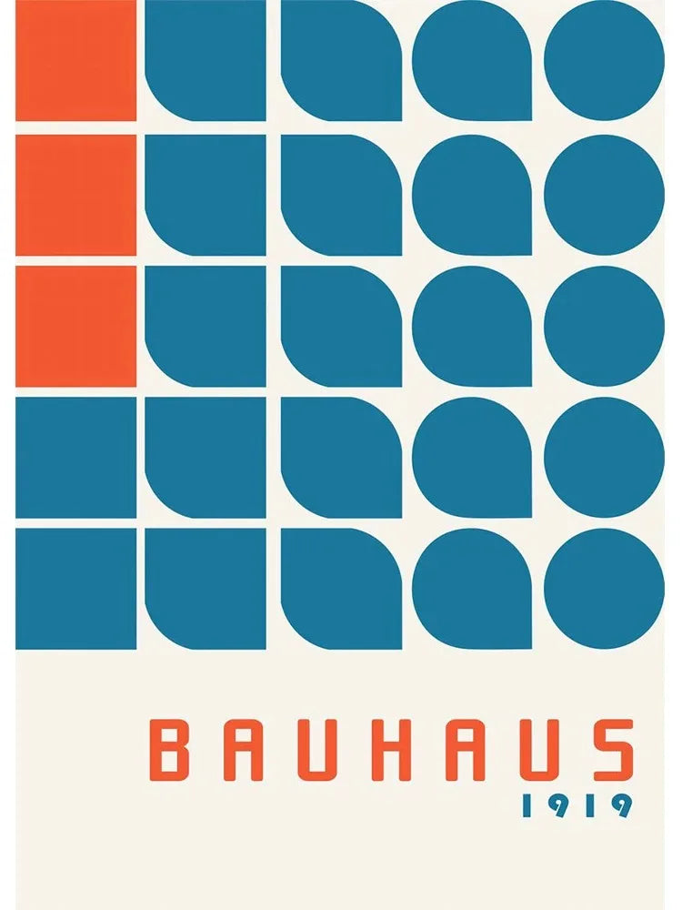 DecorBites™ Modern Black & White Bauhaus Canvas Wall Art