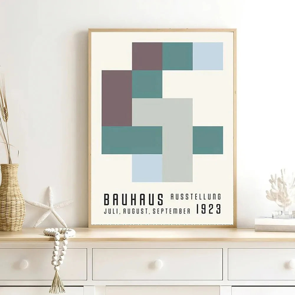 DecorBites™ Modern Black & White Bauhaus Canvas Wall Art