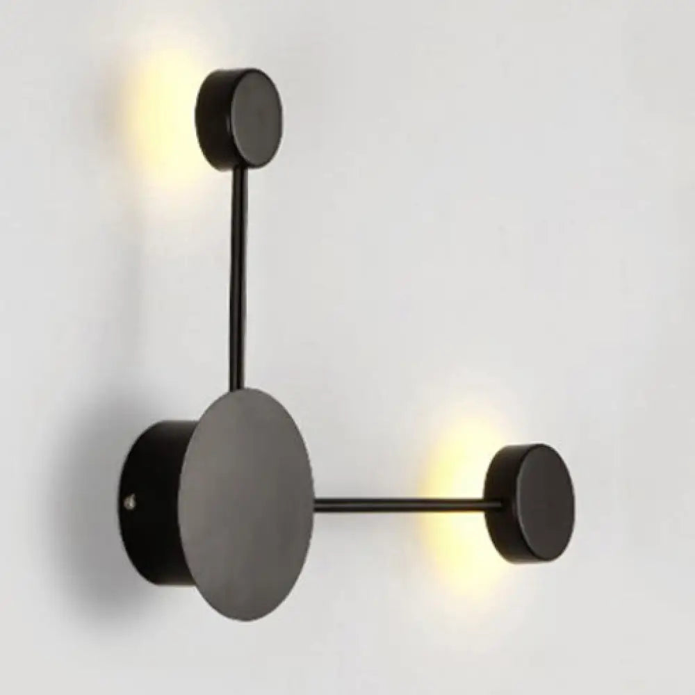 DecorBites™ Modern Black/White Sputnik LED Wall Sconce Light Fixture with Acrylic Lamp Shades - 2/3/6 Lights in Warm/White