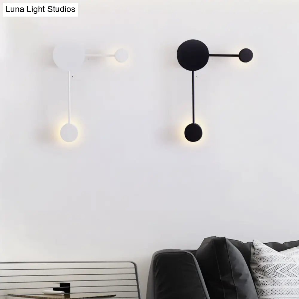 DecorBites™ Modern Black/White Sputnik LED Wall Sconce Light Fixture with Acrylic Lamp Shades - 2/3/6 Lights in Warm/White