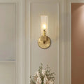 DecorBites™ Modern Brass Glass Cubic Wall Lamp - Stylish 1-Light Fixture for Living Room