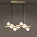 DecorBites™ Modern Brass LED Glass Island Pendant Light Fixture - Spherical Design for Ceiling
