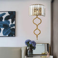 DecorBites™ Modern Brass Wall Sconce with Crystal Rectangle Shade - 2 Lights