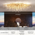DecorBites™ Modern Chrome Crystal Chandelier for Living Room