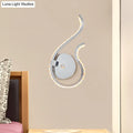 DecorBites™ Modern Chrome Twist Wall Light Sconce with LED Bedside Lamp - Warm/White Light
