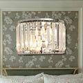 DecorBites™ Modern Clear Crystal Wall Mounted Light, 2-Bulb Chrome Finish Wall Lamp