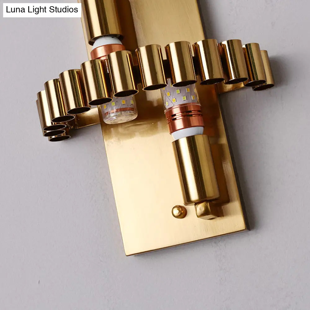 DecorBites™ Modern Clear Crystal Wall Sconce - Stylish 2 Light Gold Finish for Living Room