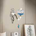 DecorBites™ Modern Clear Glass Floral Wall Light with Chrome Finish Sconce Lamp