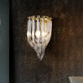 DecorBites™ Modern Clear Glass Geometric Wall Sconce - 1 Head Wall Lighting Fixture for Living Room