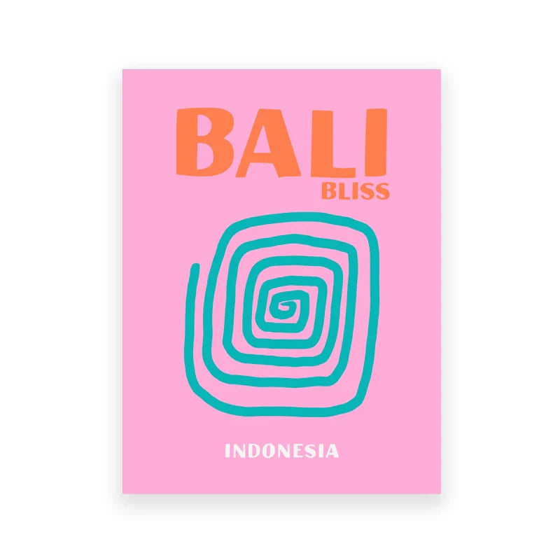 DecorBites™ Modern Coastal Travel Posters Art Print