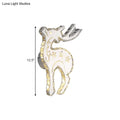 DecorBites™ Modern Crystal Block Elk Wall Sconce with White LED Flush Lighting in Warm/White Light