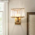 DecorBites™ Modern Crystal Brass Wall Sconce