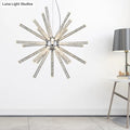 DecorBites™ Modern Crystal LED Starburst Chandelier Pendant Light - 12.5"/18"/28" Wide, Clear Hanging Ceiling Fixture