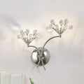DecorBites™ Modern Crystal Orb Wall Sconce Light Fixture with 2 Lights, Chrome Finish - Perfect for Living Rooms