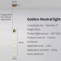 DecorBites™ Modern Crystal Pendant Light with Gold Fixtures - Home Decor